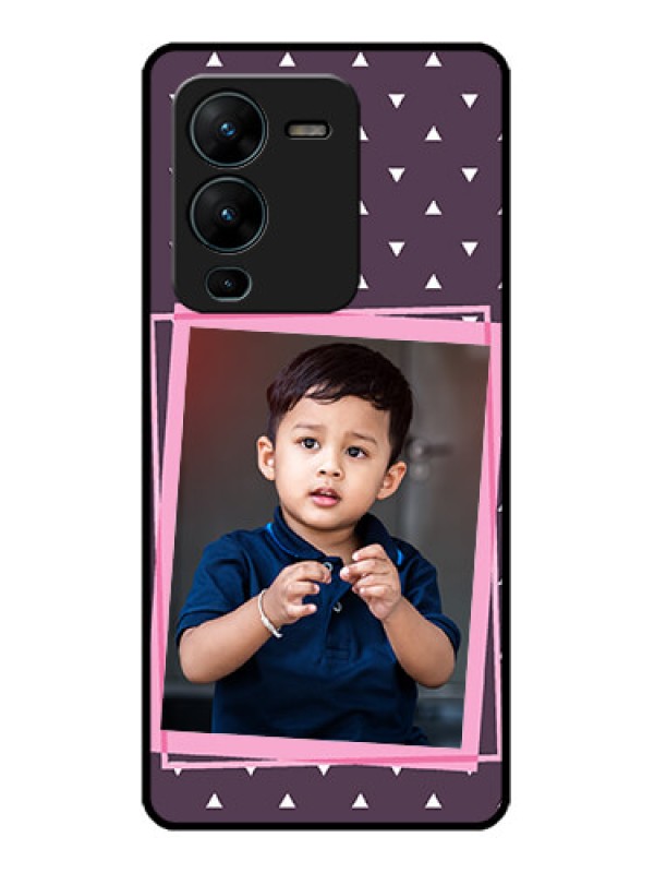 Custom Vivo V25 Pro 5G Custom Metal Phone CaseTriangle Pattern Dotted Design
