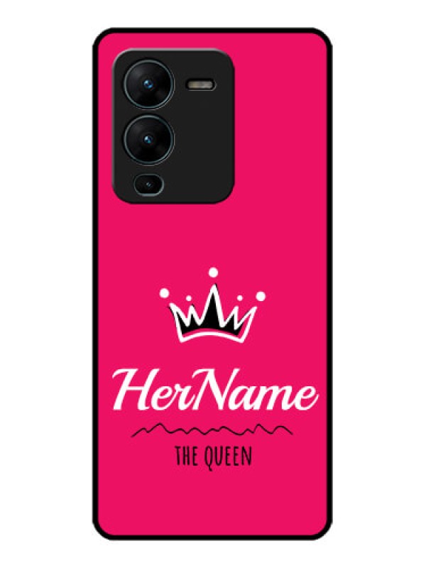Custom Vivo V25 Pro 5G Custom Metal Phone CaseQueen With Name Design