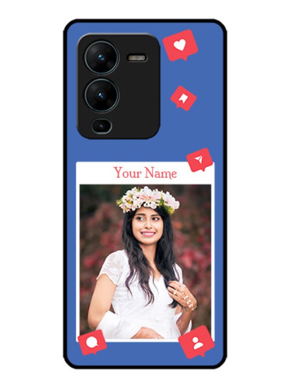 Custom Vivo V25 Pro 5G Custom Metal Phone CaseLike Share And Comment Design