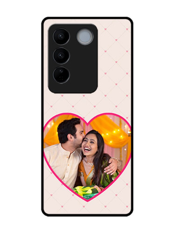 Custom Vivo V27 Pro Custom Metal Phone CaseHeart Shape Design
