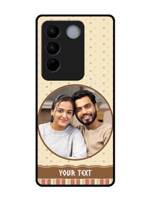 Custom Vivo V27 Pro Custom Metal Phone CaseBrown Dotted Mobile Case Design