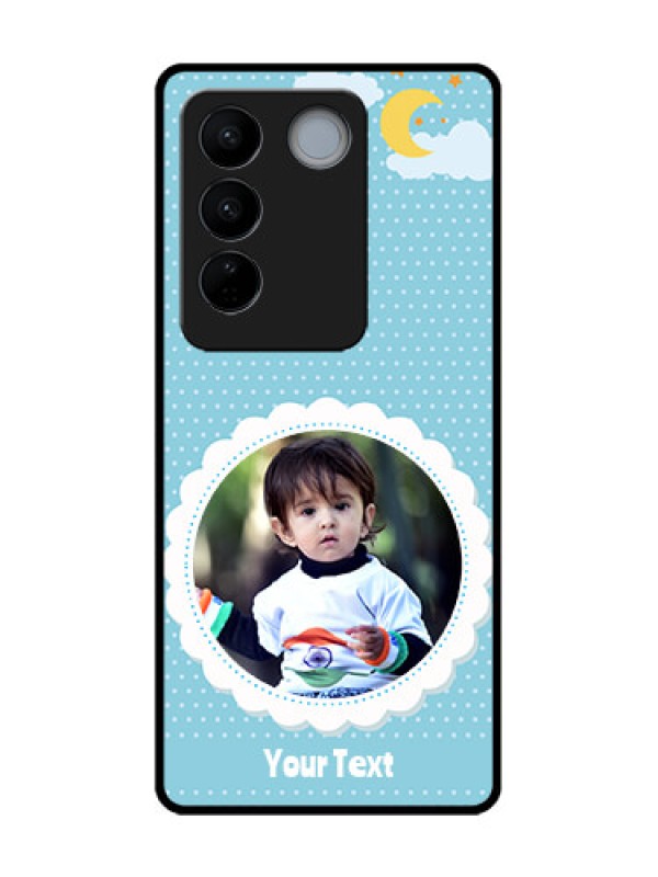 Custom Vivo V27 Pro Custom Metal Phone CaseViolet Pattern Design