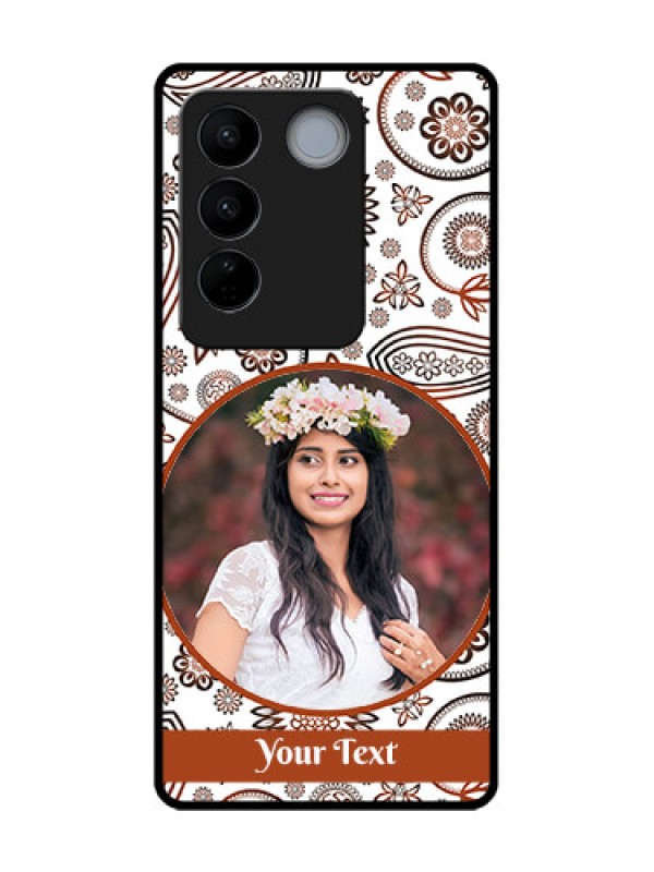Custom Vivo V27 Pro Custom Metal Phone CaseAbstract Flower Design