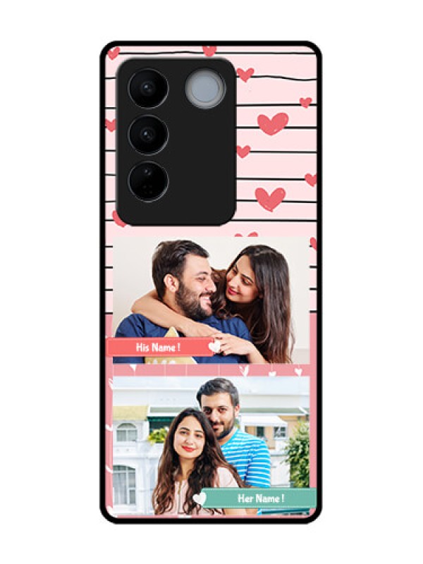 Custom Vivo V27 Pro Custom Metal Phone CasePhoto With Heart Design