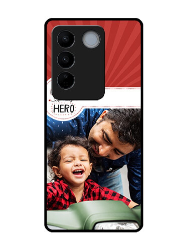 Custom Vivo V27 Pro Custom Metal Phone CaseMy Dad Hero Design
