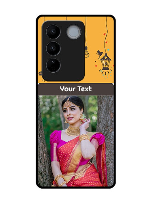 Custom Vivo V27 Pro Custom Metal Phone CaseWith Family Picture And Icons