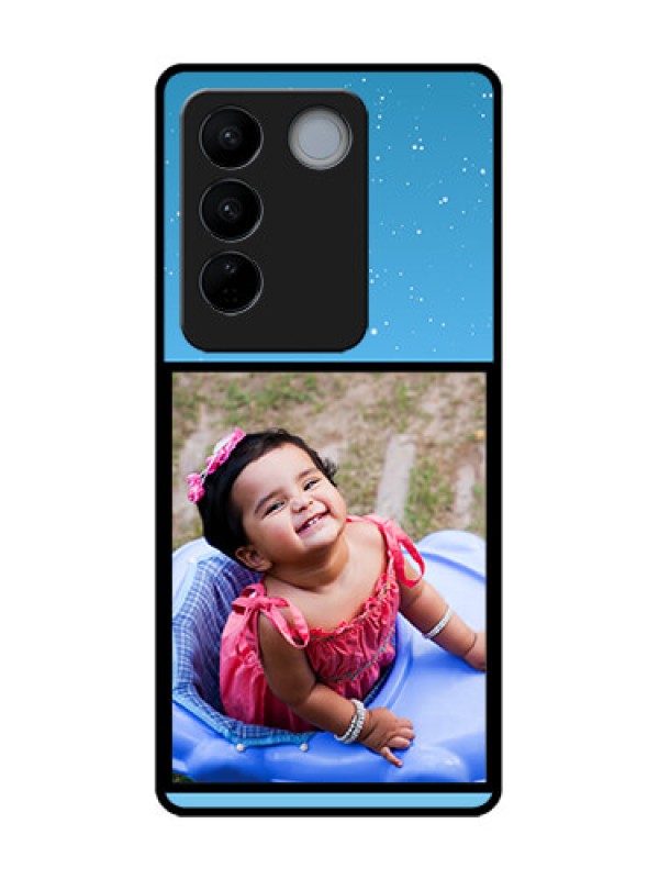 Custom Vivo V27 Pro Custom Metal Phone CaseWave Pattern Colorful Design