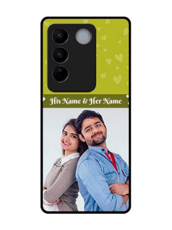 Custom Vivo V27 Pro Custom Metal Phone CaseYou and Me Heart Design