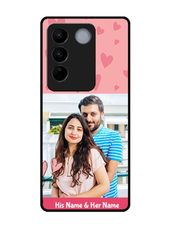 Custom Vivo V27 Pro Custom Metal Phone CaseLove Design Peach Color