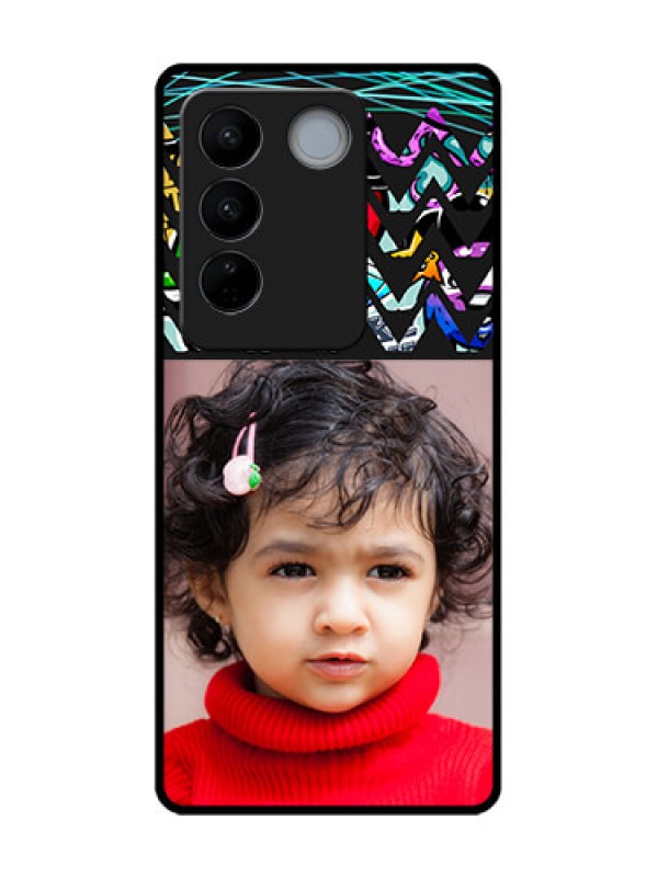 Custom Vivo V27 Pro Custom Metal Phone CaseNeon Abstract Design