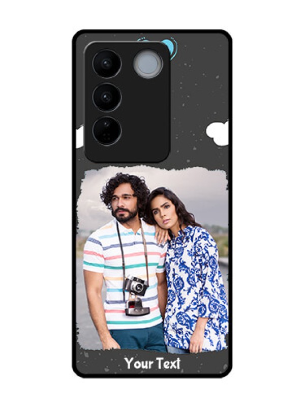 Custom Vivo V27 Pro Custom Metal Phone CaseSplashes With Love Doodles Design