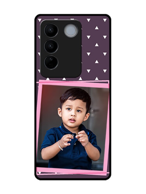 Custom Vivo V27 Pro Custom Metal Phone CaseTriangle Pattern Dotted Design