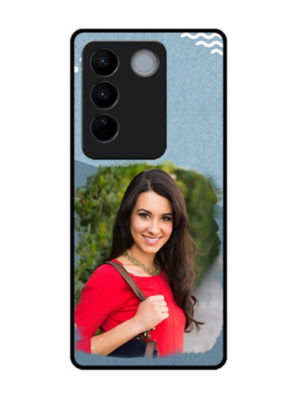 Custom Vivo V27 Pro Custom Metal Phone CaseGrunge Line Art Design