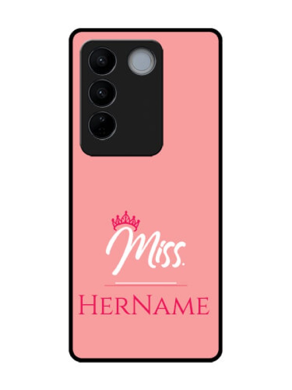 Custom Vivo V27 Pro Custom Metal Phone CaseMrs With Name Design
