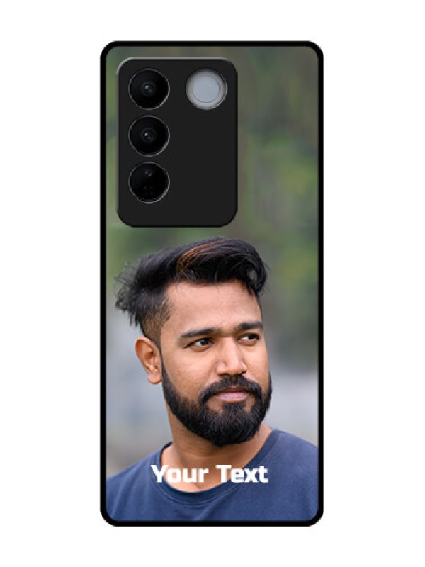 Custom Vivo V27 Pro Custom Metal Phone CasePhoto With Text Design