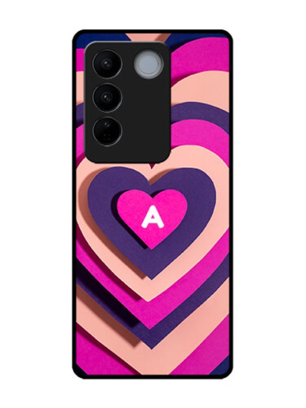 Custom Vivo V27 Pro Custom Metal Phone CaseCute Heart Pattern Design