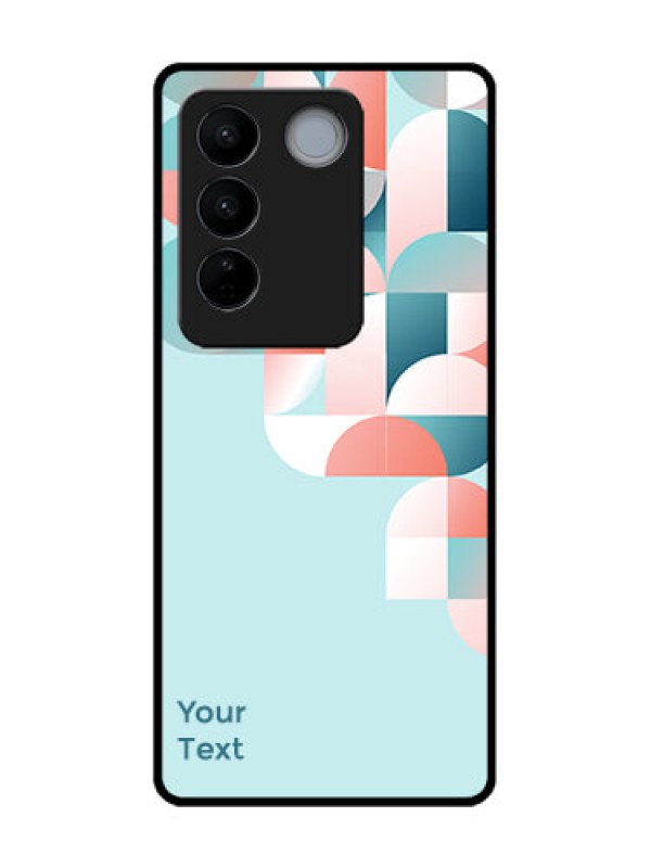 Custom Vivo V27 Pro Custom Metal Phone CaseStylish Semi - Circle Pattern Design