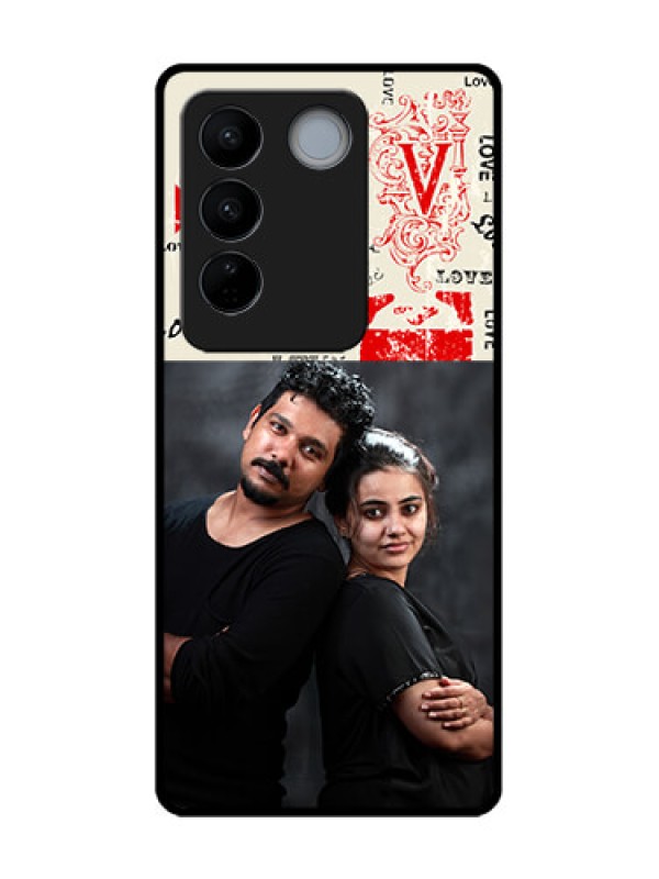 Custom Vivo V27 Custom Metal Phone CaseTrendy Love Design Case