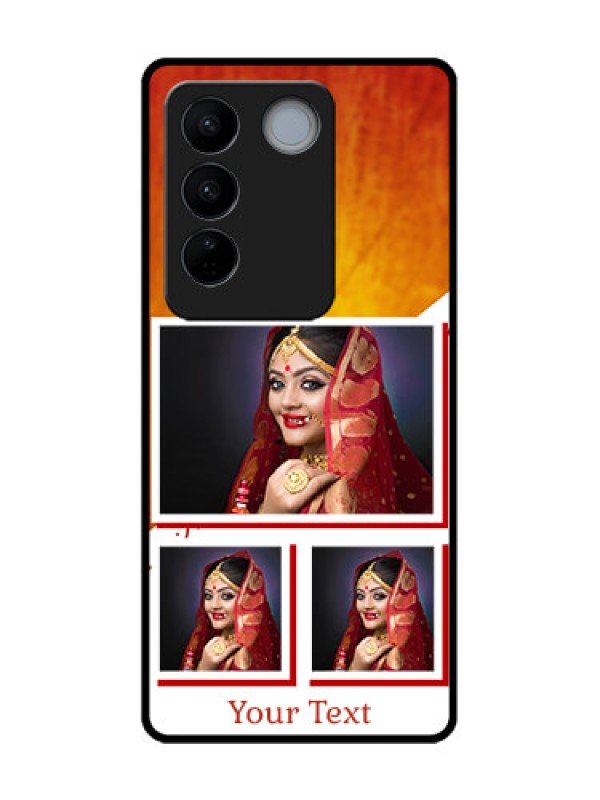 Custom Vivo V27 Custom Metal Phone CaseWedding Memories Design