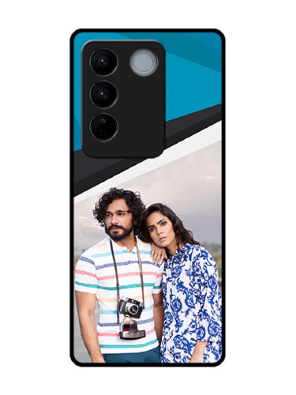 Custom Vivo V27 Custom Metal Phone CaseSimple Pattern Photo Upload Design