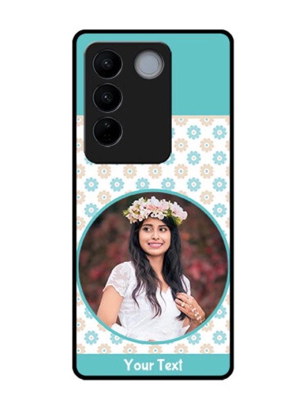 Custom Vivo V27 Custom Metal Phone CaseBeautiful Flowers Design