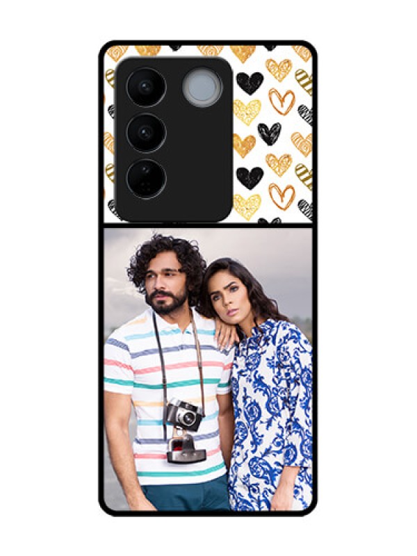 Custom Vivo V27 Custom Metal Phone CaseLove Symbol Design