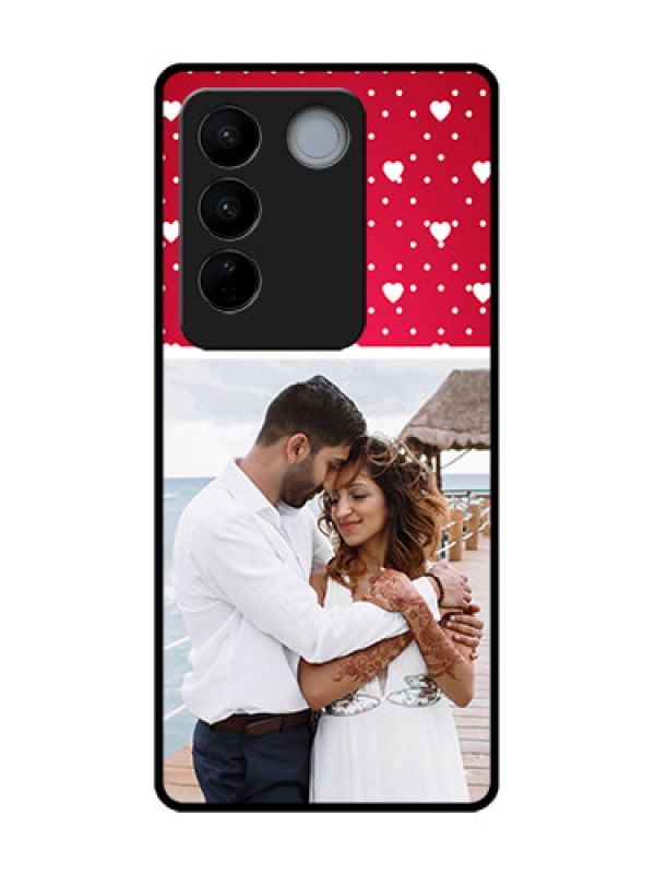 Custom Vivo V27 Custom Metal Phone CaseHearts Mobile Case Design