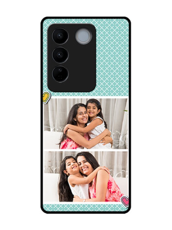 Custom Vivo V27 Custom Metal Phone Case2 Image Holder With Pattern Design