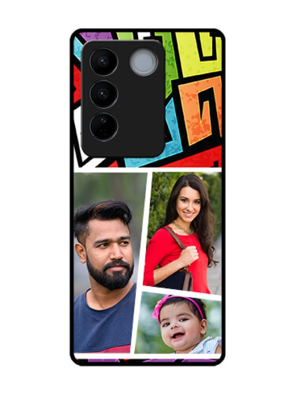 Custom Vivo V27 Custom Metal Phone CaseGraffiti Pattern Design
