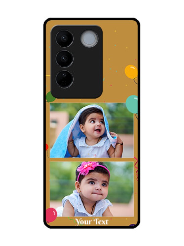 Custom Vivo V27 Custom Metal Phone CaseImage Holder With Birthday Celebrations Design