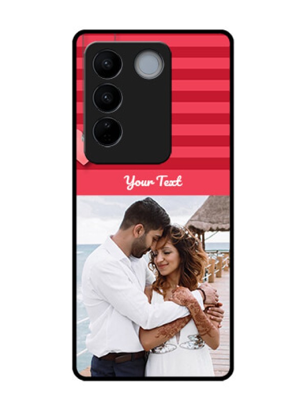 Custom Vivo V27 Custom Metal Phone CaseValentines Day Design