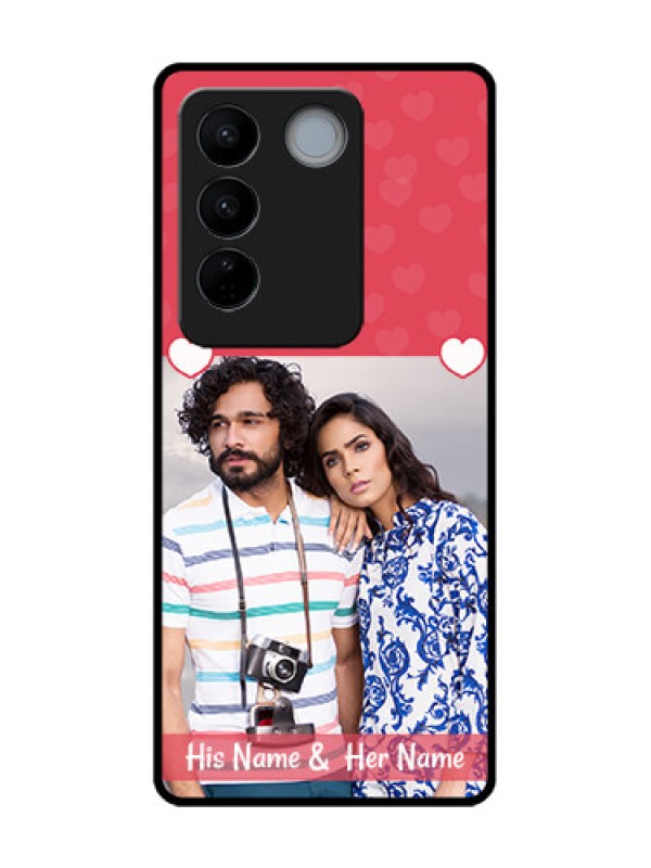 Custom Vivo V27 Custom Metal Phone CaseSimple Love Design
