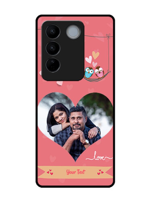 Custom Vivo V27 Custom Metal Phone CasePeach Color Love Design