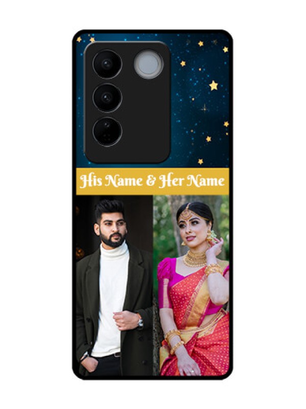 Custom Vivo V27 Custom Metal Phone CaseGalaxy Stars Backdrop Design