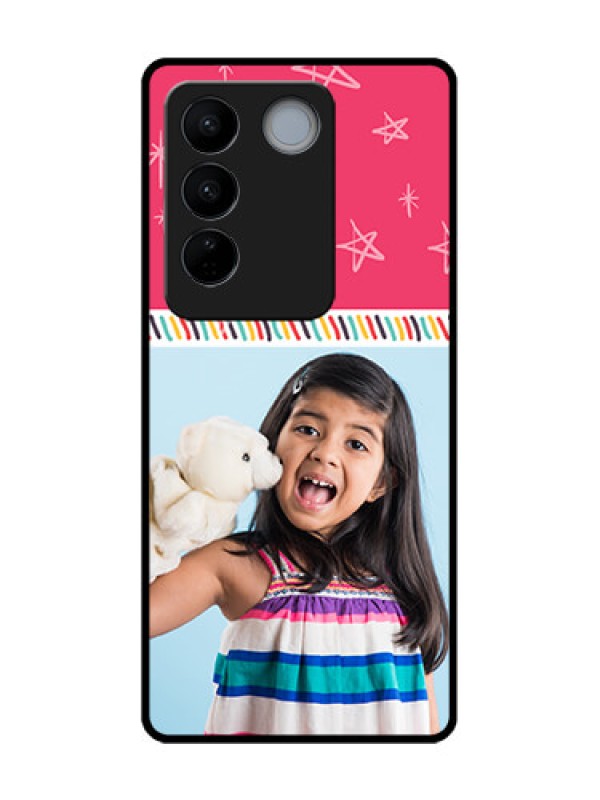 Custom Vivo V27 Custom Metal Phone CaseLine Art Design