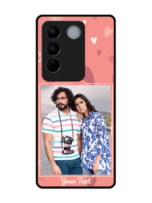 Custom Vivo V27 Custom Metal Phone CaseLove Doodle Art Design