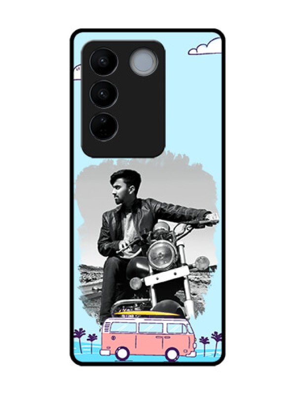 Custom Vivo V27 Custom Metal Phone CaseTravel and Adventure Design