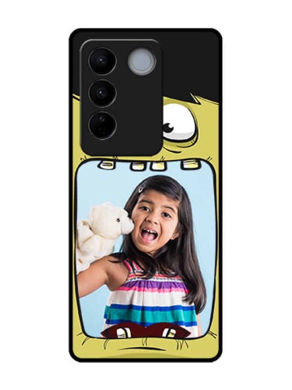 Custom Vivo V27 Custom Metal Phone CaseCartoon Monster Back Case Design