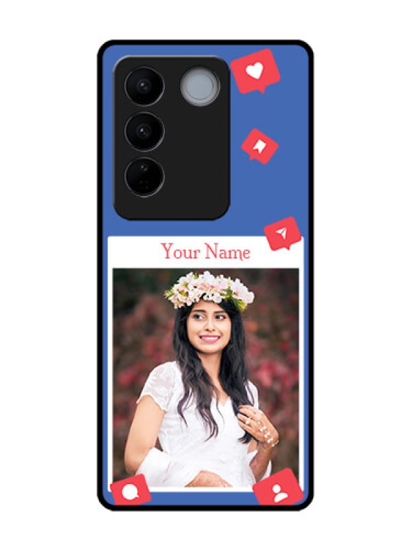 Custom Vivo V27 Custom Metal Phone CaseLike Share And Comment Design