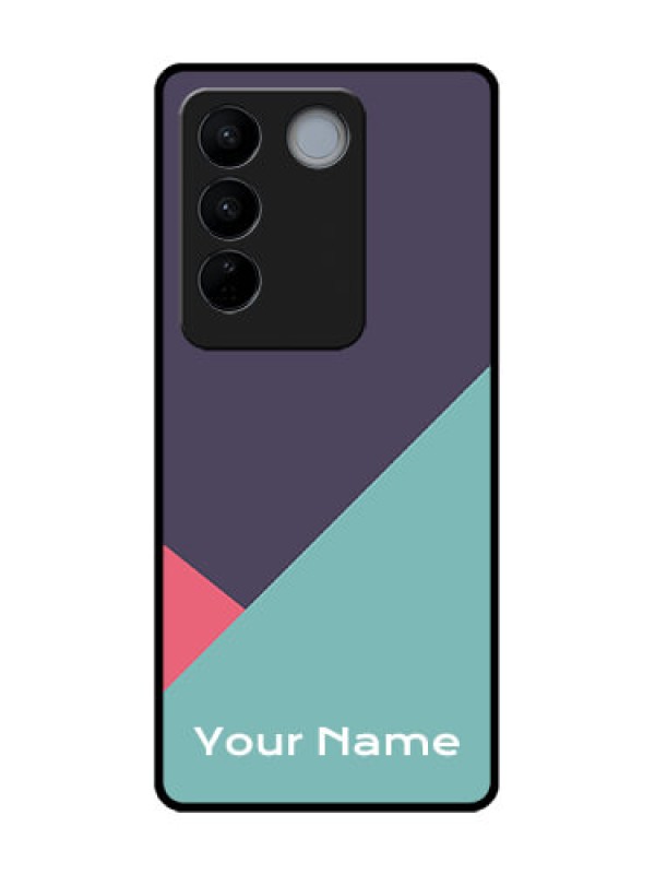 Custom Vivo V27 Custom Metal Phone CaseTri Color Abstract Design