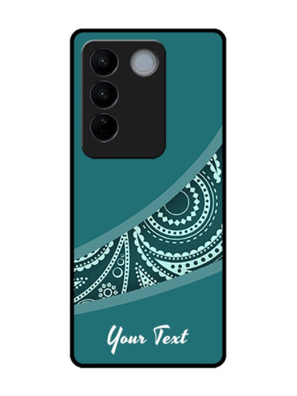 Custom Vivo V27 Custom Metal Phone CaseSemi Visible Floral Design