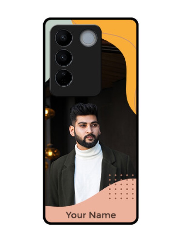 Custom Vivo V27 Custom Metal Phone CaseTri - Coloured Overlay Design