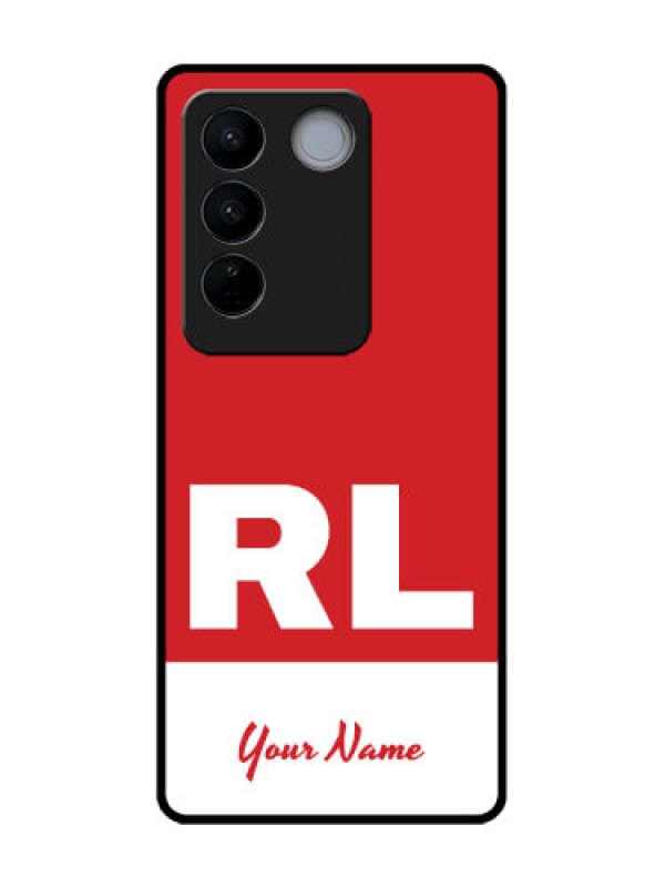 Custom Vivo V27 Custom Metal Phone CaseDual Tone Custom Text Design