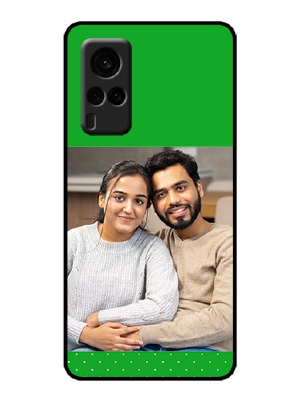 Custom Vivo X60 5G Custom Metal Phone Case - Green Pattern Design