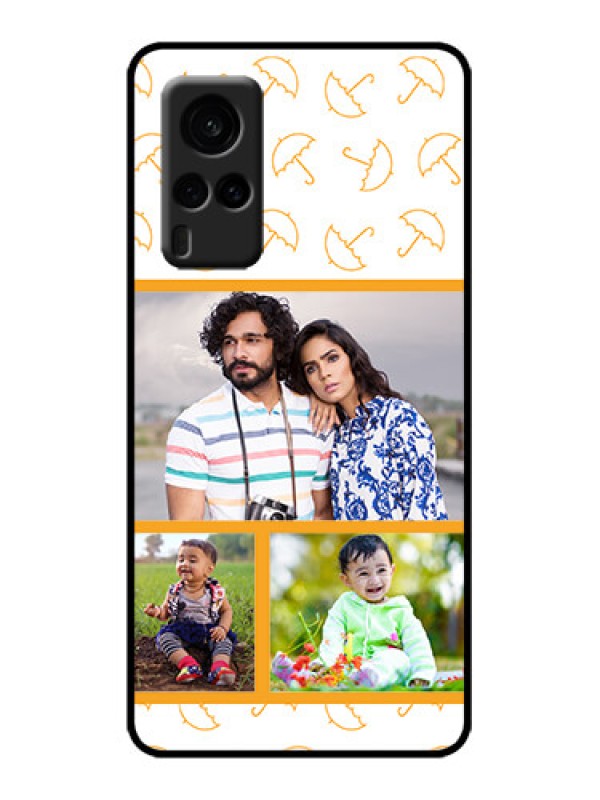 Custom Vivo X60 5G Custom Metal Phone Case - Yellow Pattern Design