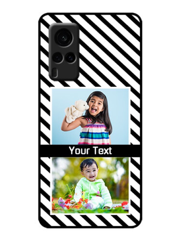 Custom Vivo X60 5G Custom Metal Phone Case - Black And White Stripes Design