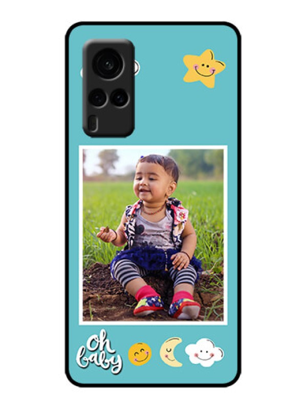 Custom Vivo X60 5G Custom Metal Phone Case - Smiley Kids Stars Design