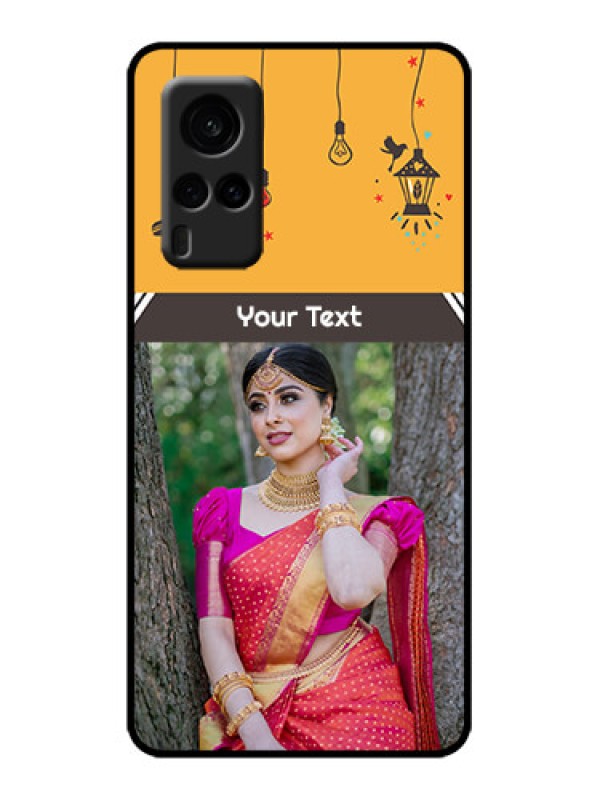 Custom Vivo X60 5G Custom Metal Phone Case - With Family Picture And Icons