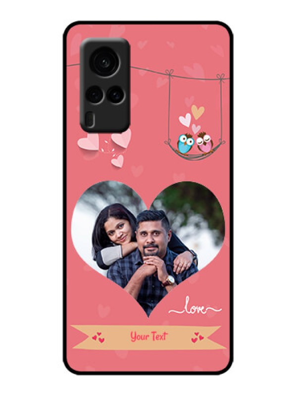 Custom Vivo X60 5G Custom Metal Phone Case - Peach Color Love Design