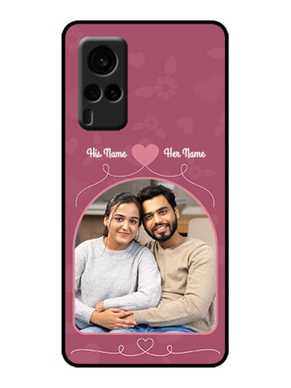 Custom Vivo X60 5G Custom Metal Phone Case - Love Floral Design
